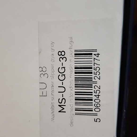 Mahabis summer slippers gray with yellow sz EU 38 us 8 - Picture 5 of 11